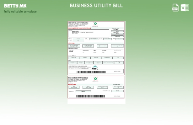 Модерен стил Оман Мускат Шаблон за деловна сметка за електрична енергија
